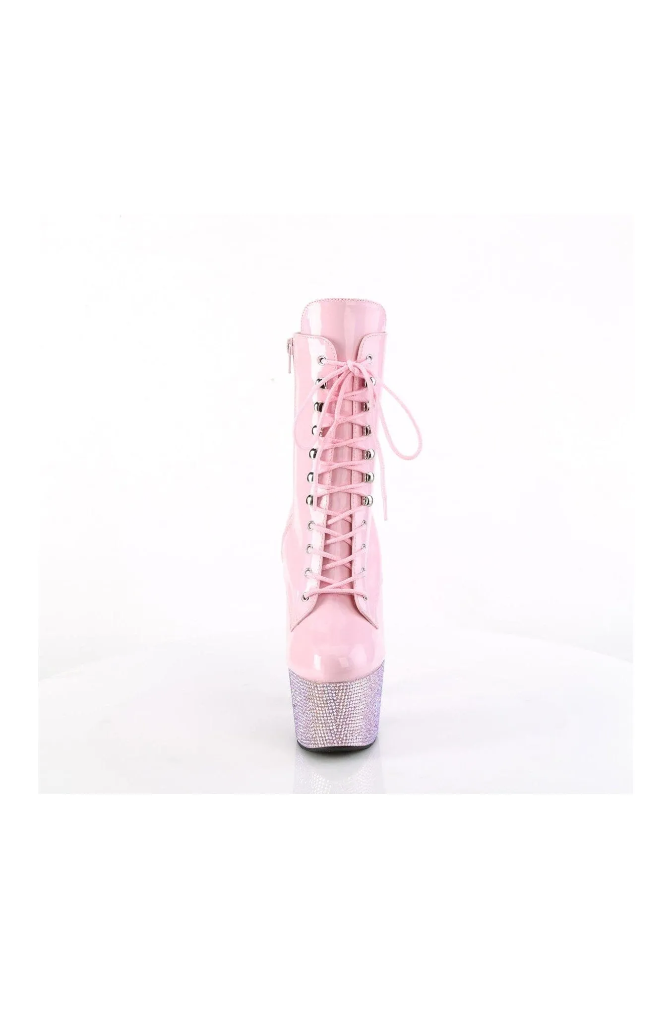 BEJEWELED-1020-7 Pink Patent Ankle Boot