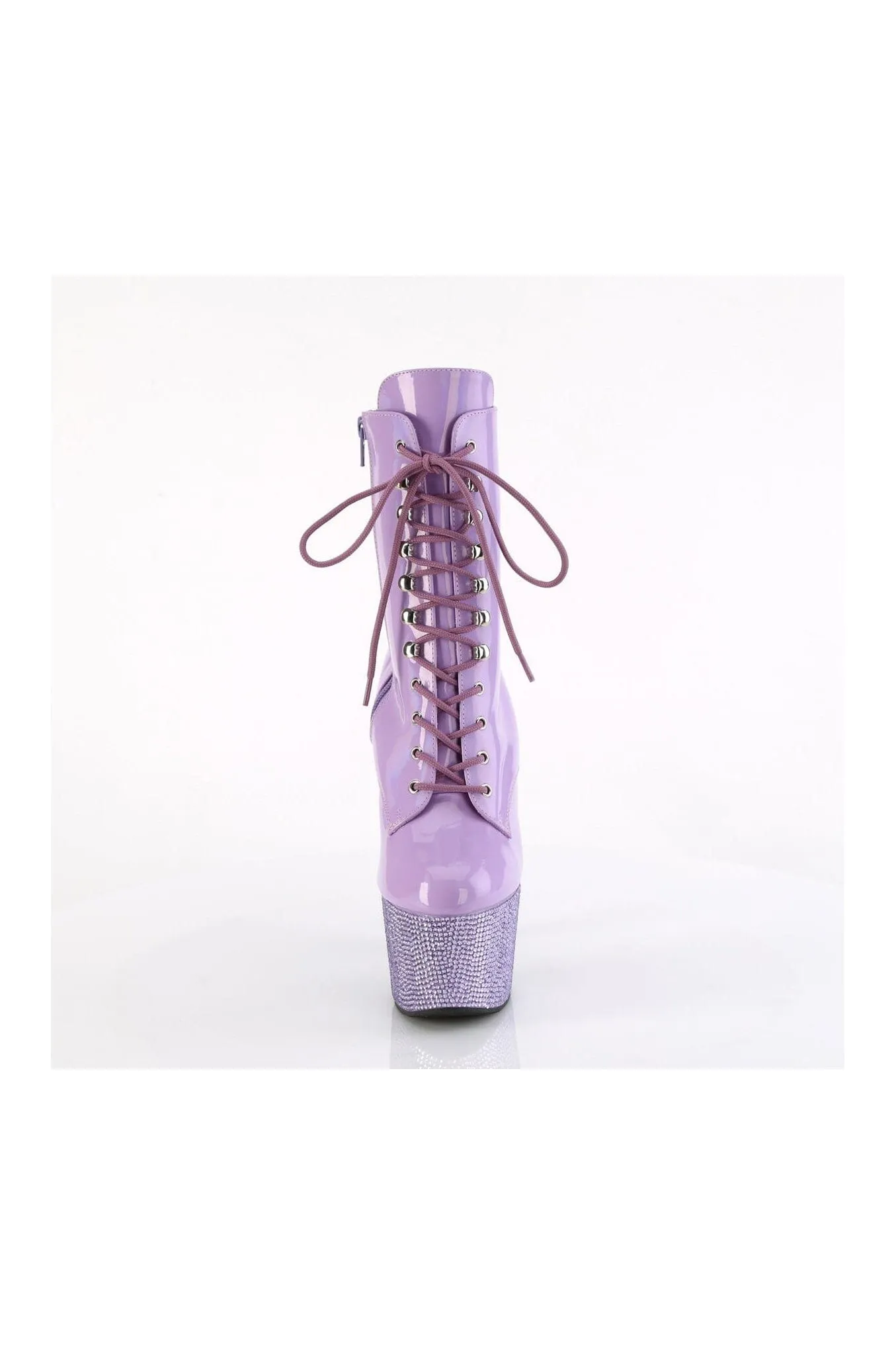 BEJEWELED-1020-7 Purple Patent Ankle Boot