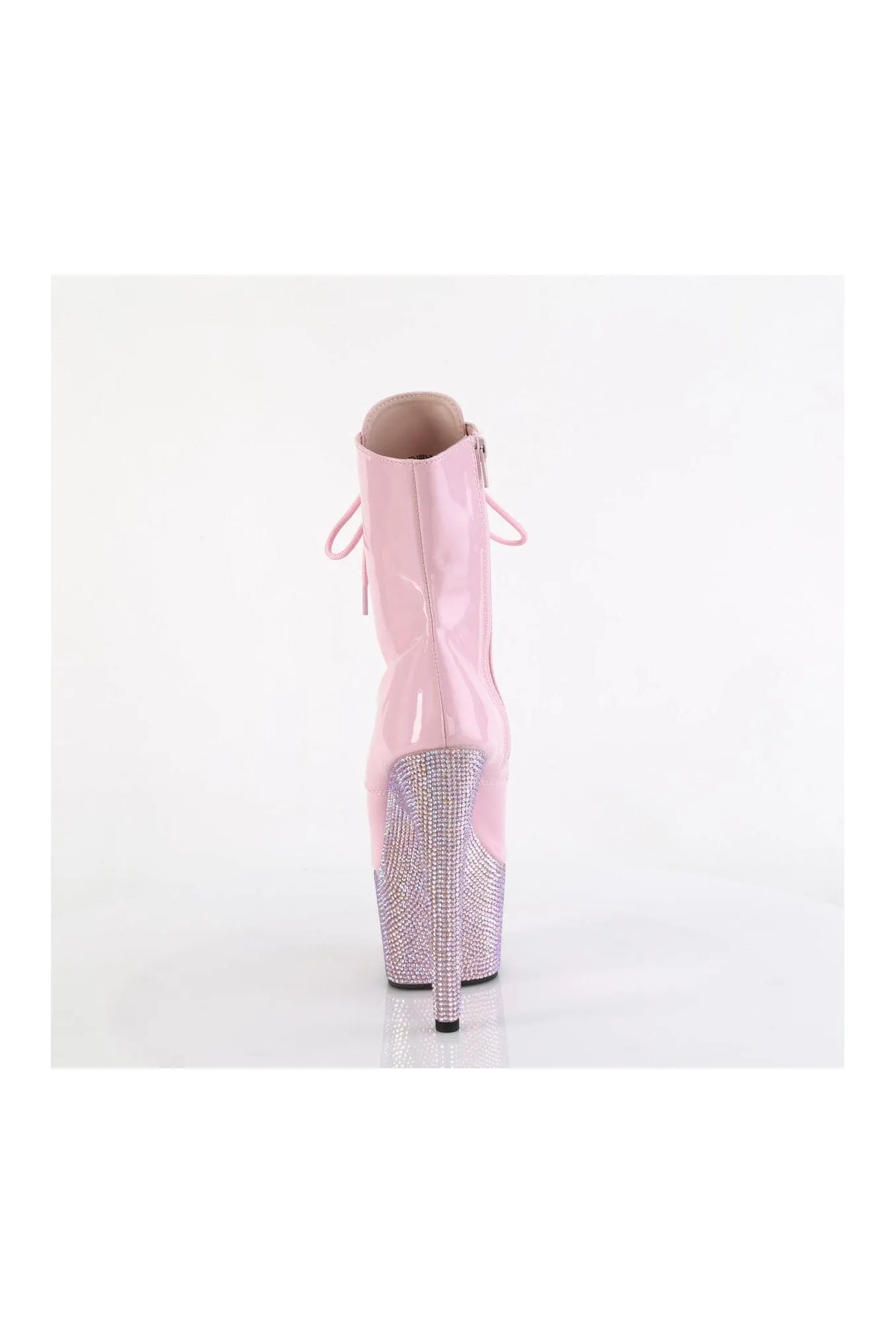 BEJEWELED-1021-7 Pink Patent Ankle Boot