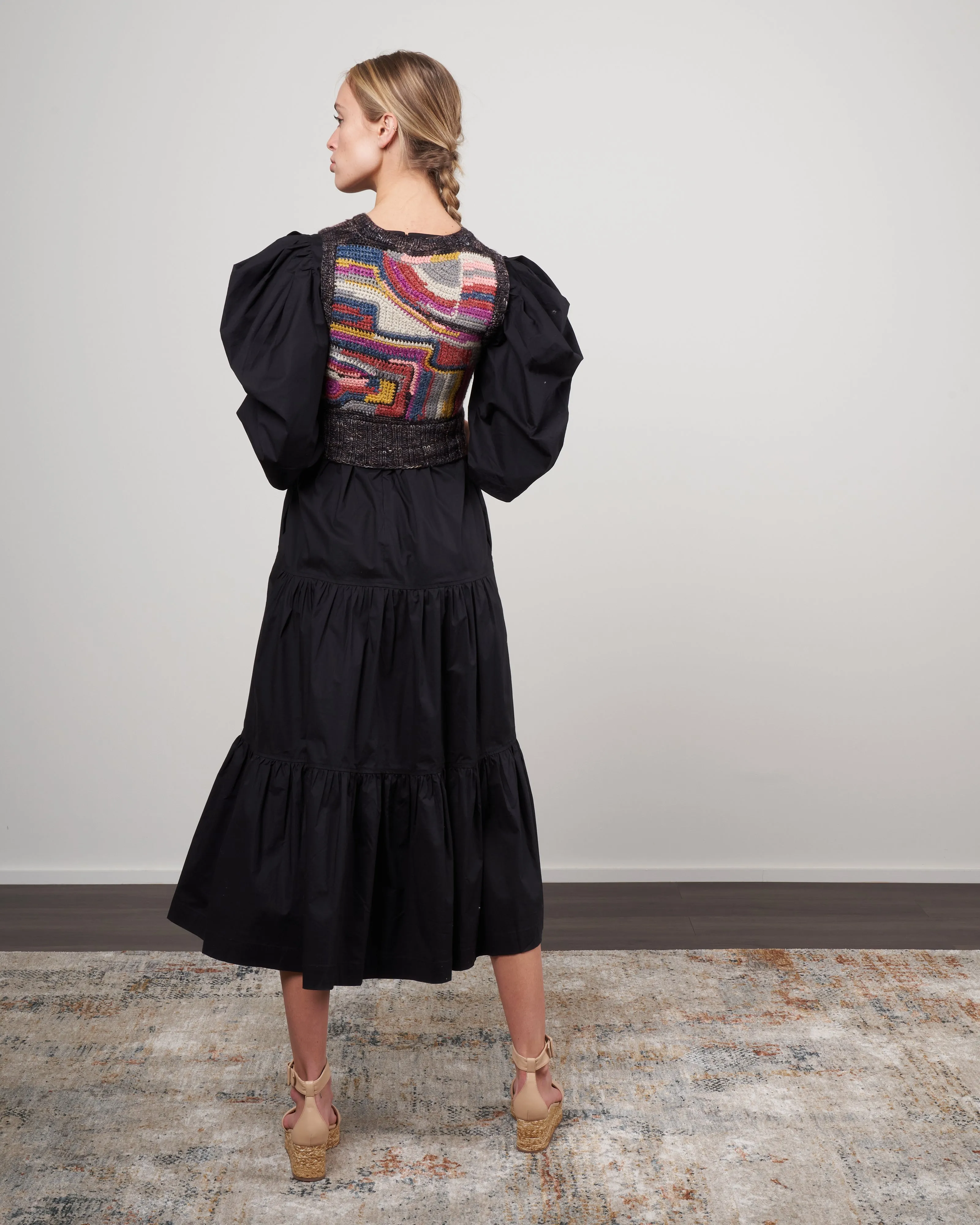bette dress with crochet vest
