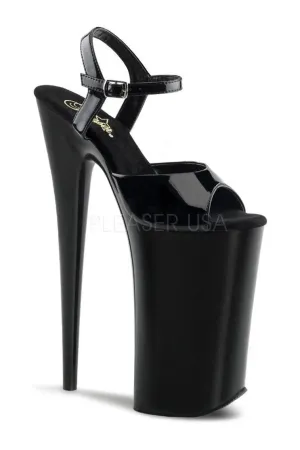 BEYOND-009 Platform Sandal  | Black Patent