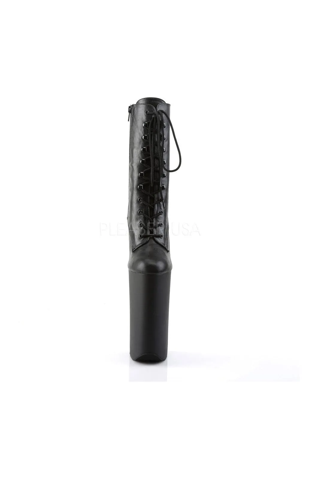 BEYOND-1020 Platform Boot  | Black Faux Leather