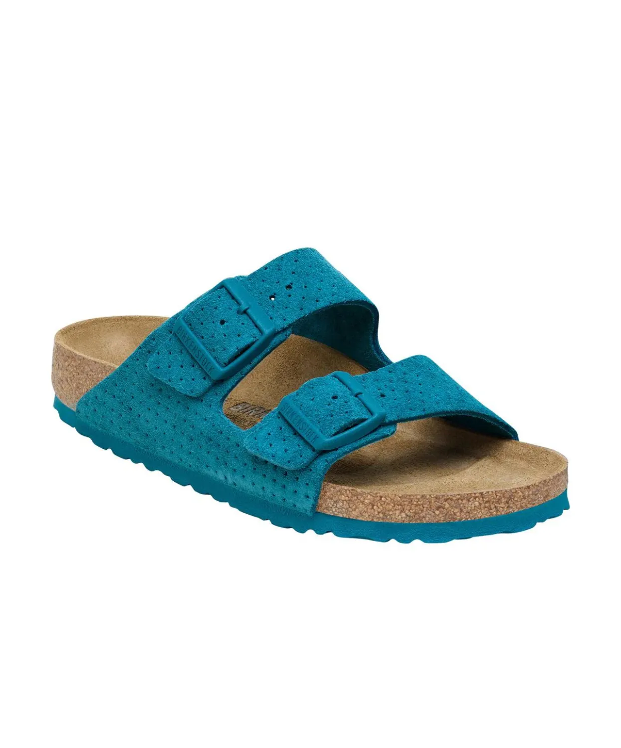 Birkenstock Arizona Embossed Suede Leather Deep Turquoise Sandals