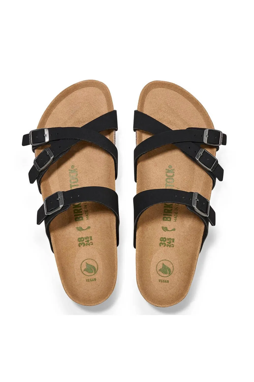 Birkenstock Birkibuc Franca Vegan Sandals for Women in Black | 1024985