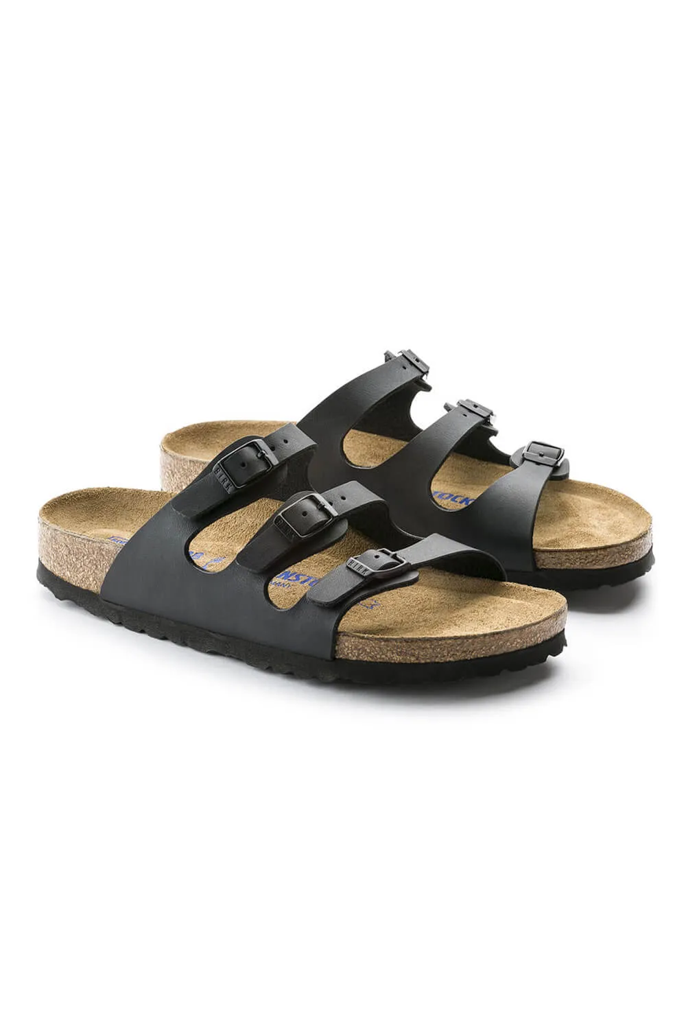 Birkenstock Florida Soft Footbed Birko-Flor Sandals for Women in Black | 53011