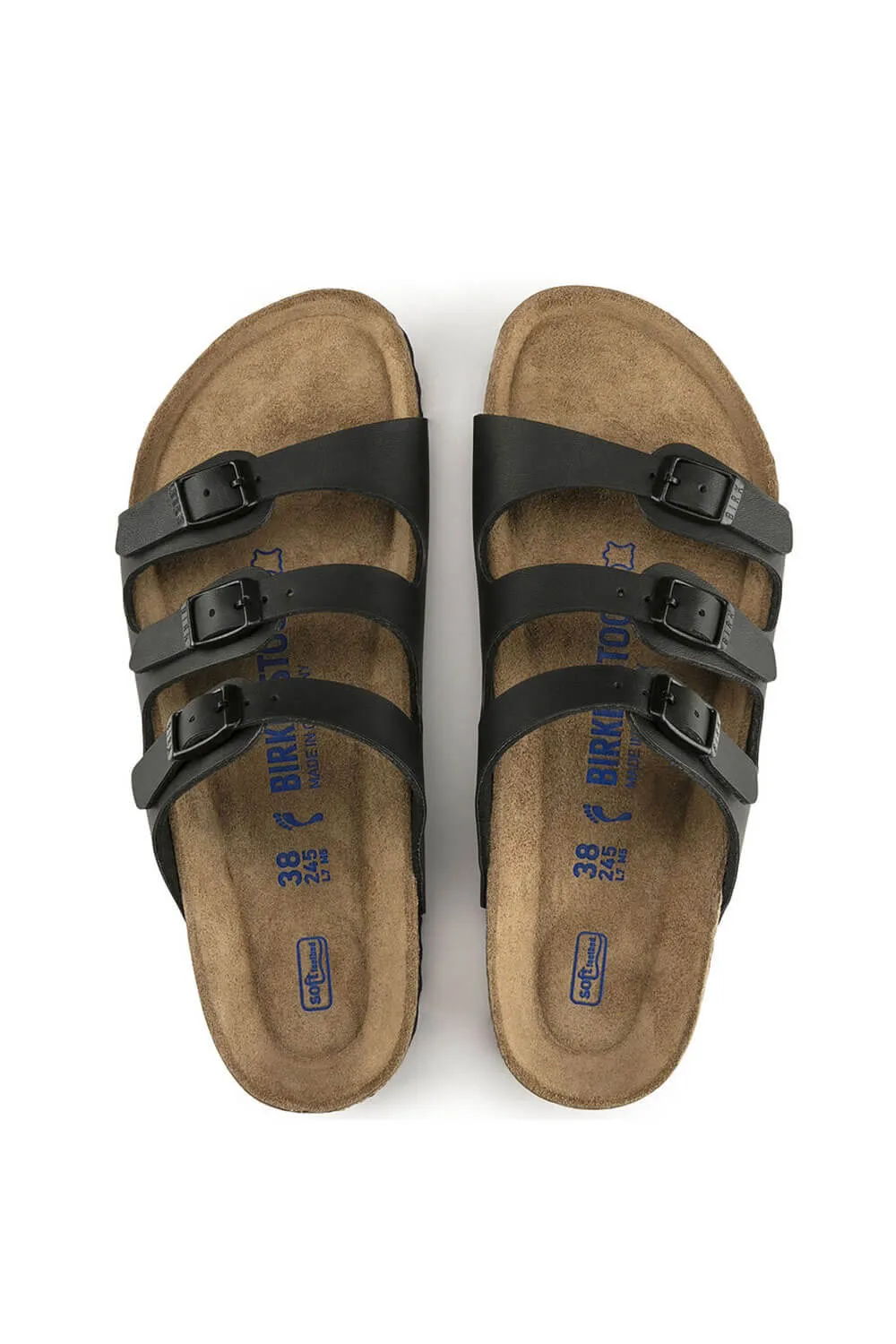 Birkenstock Florida Soft Footbed Birko-Flor Sandals for Women in Black | 53011