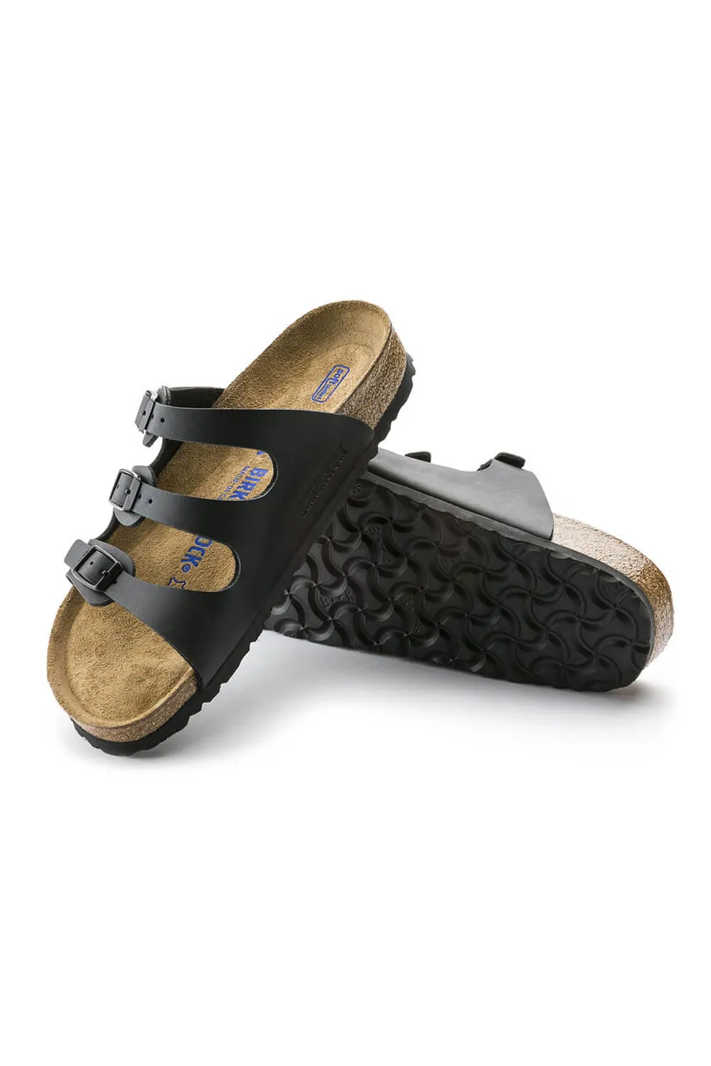 Birkenstock Florida Soft Footbed Birko-Flor Sandals for Women in Black | 53011