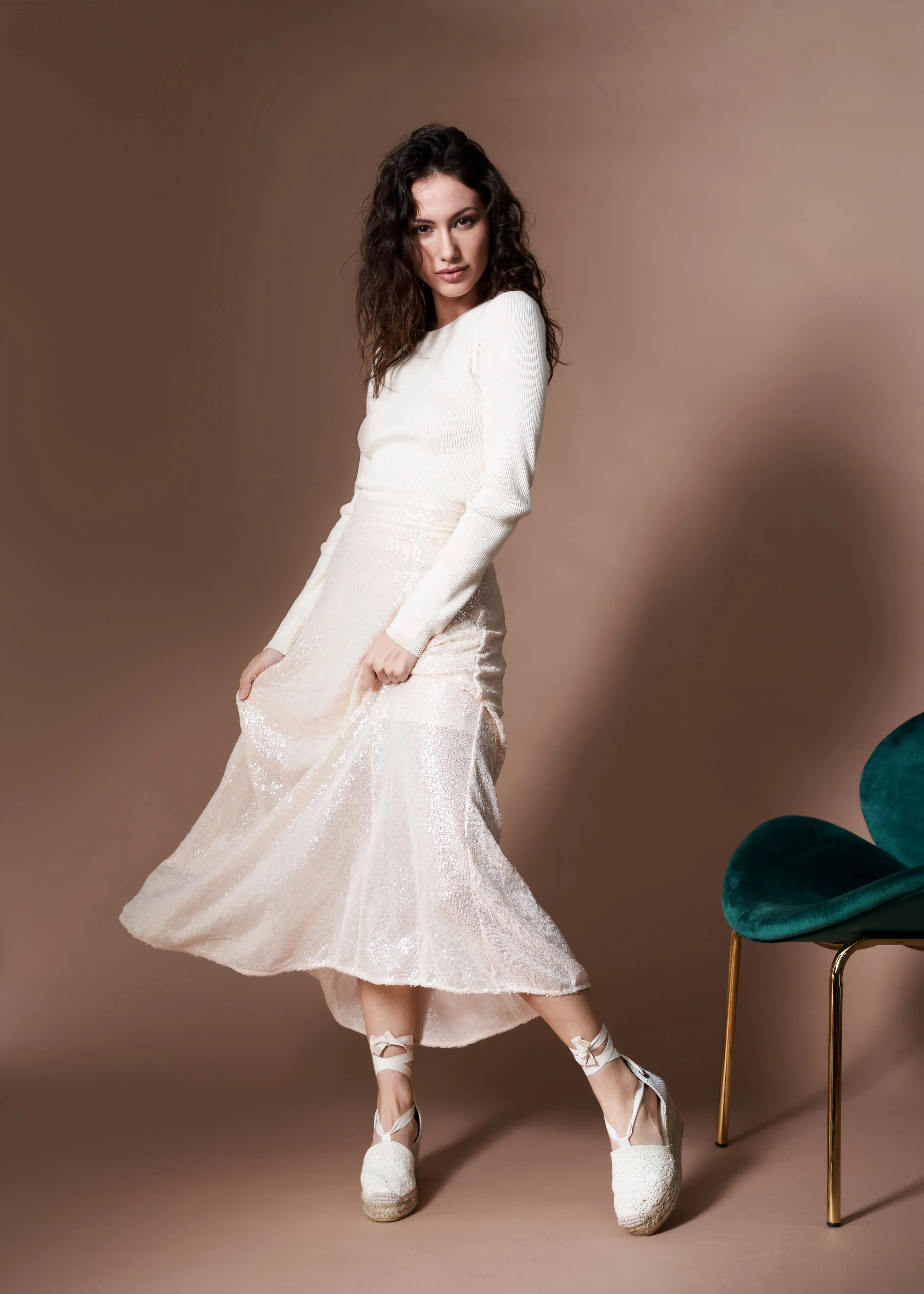 Bisbe Crochet Espadrilles Platforms