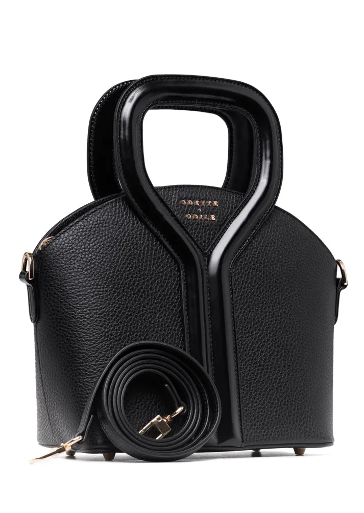 Black Pebbled Signature Bag