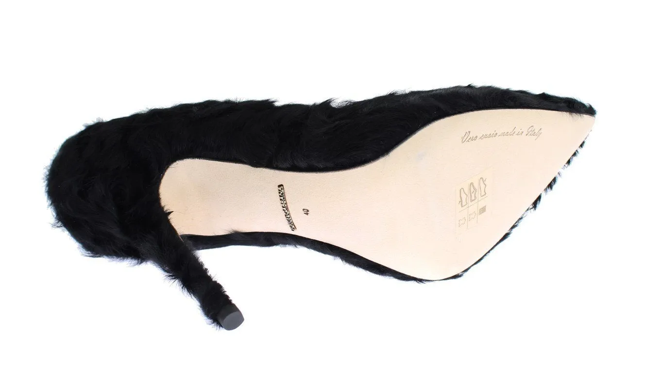 Black Sheepskin Bellucci Pumps