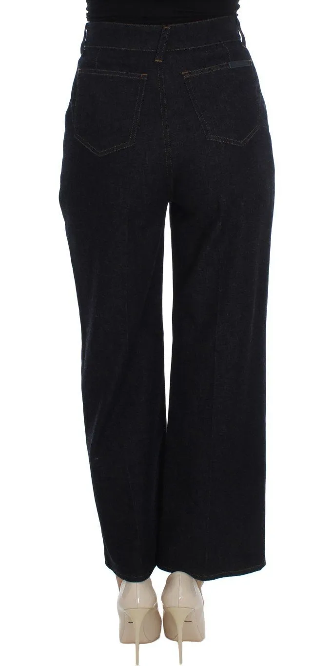 Blue Stretch Flare High Waist Jeans