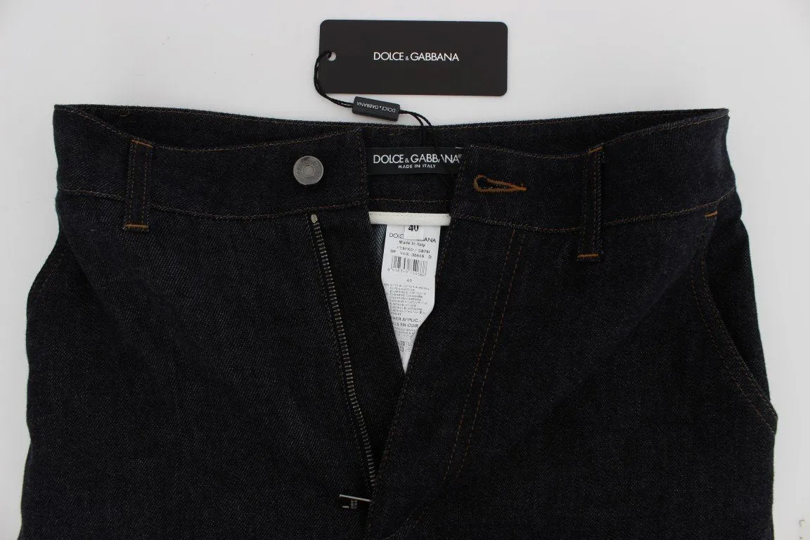 Blue Stretch Flare High Waist Jeans