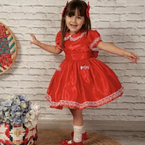 BLUEBELLS - Fifi Satin Dress - Red