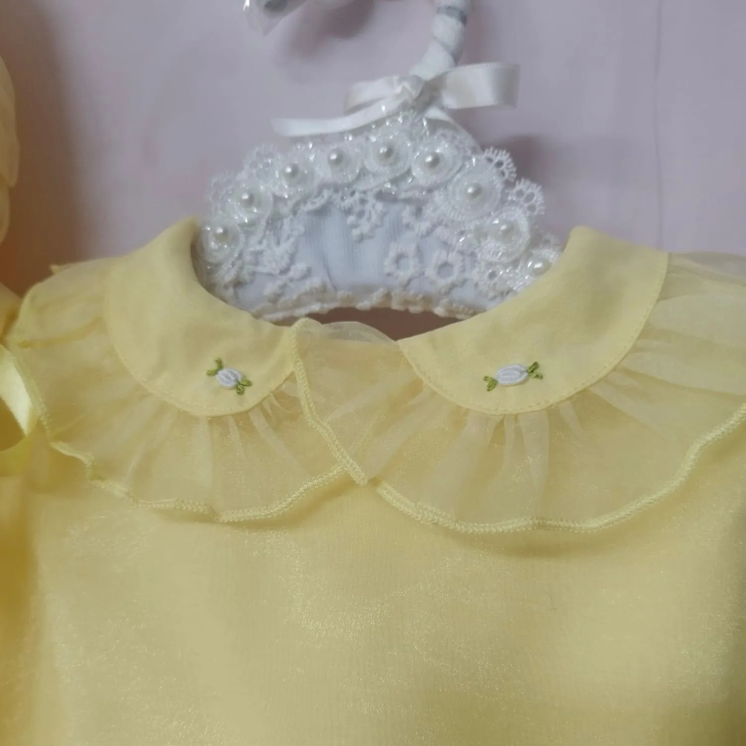 BLUEBELLS - Trixabelle Easter Organza Dress & Bonnet - Lemon