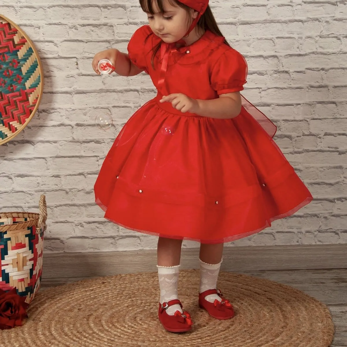 BLUEBELLS - Trixabelle Organza Dress - Red