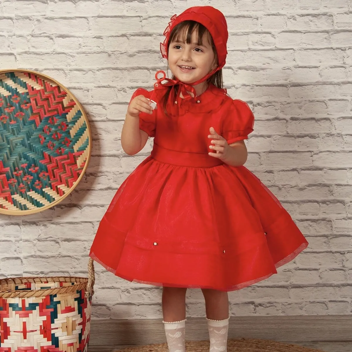 BLUEBELLS - Trixabelle Organza Dress - Red