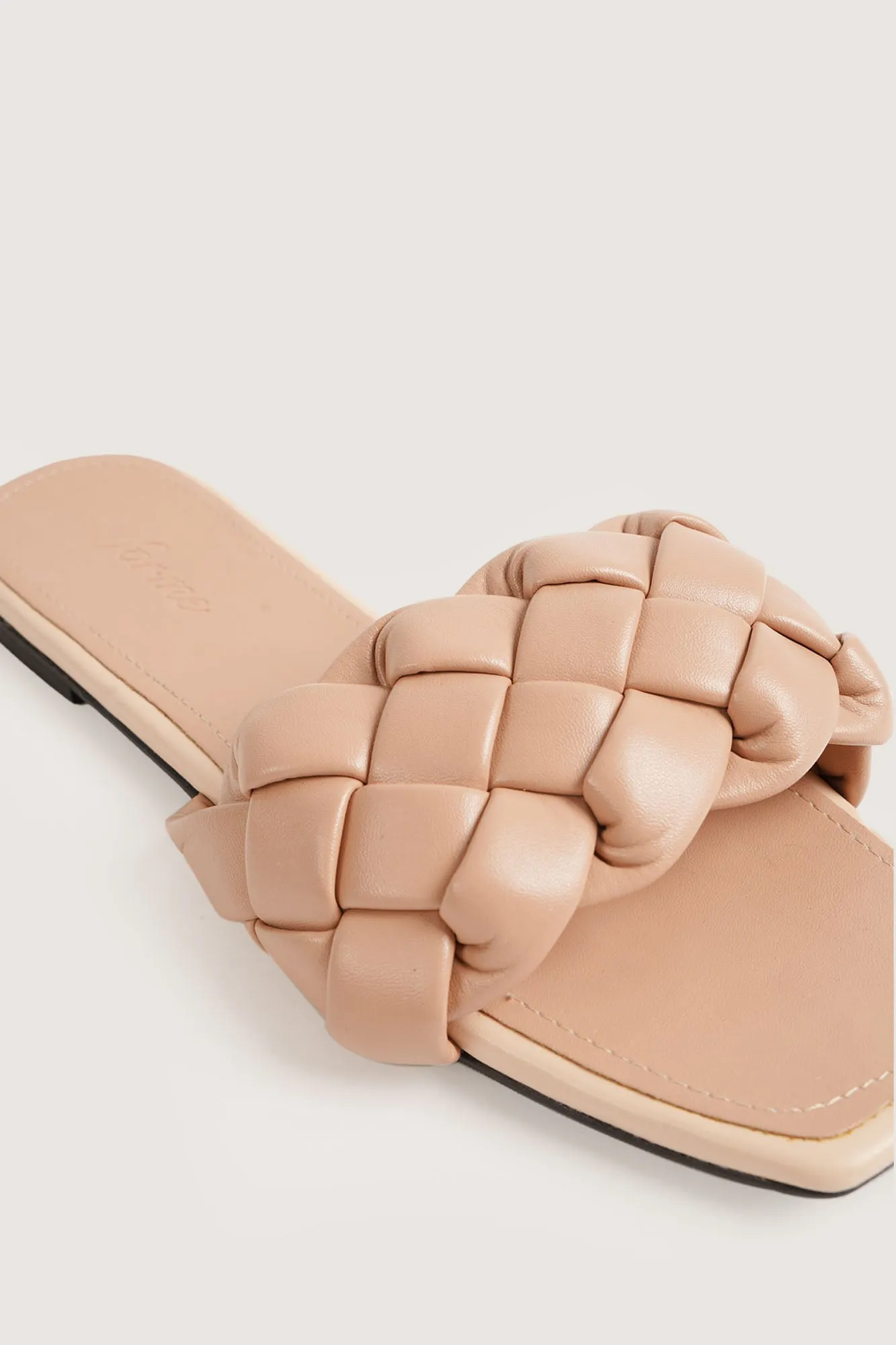Braided Strap Square Toe Sandals