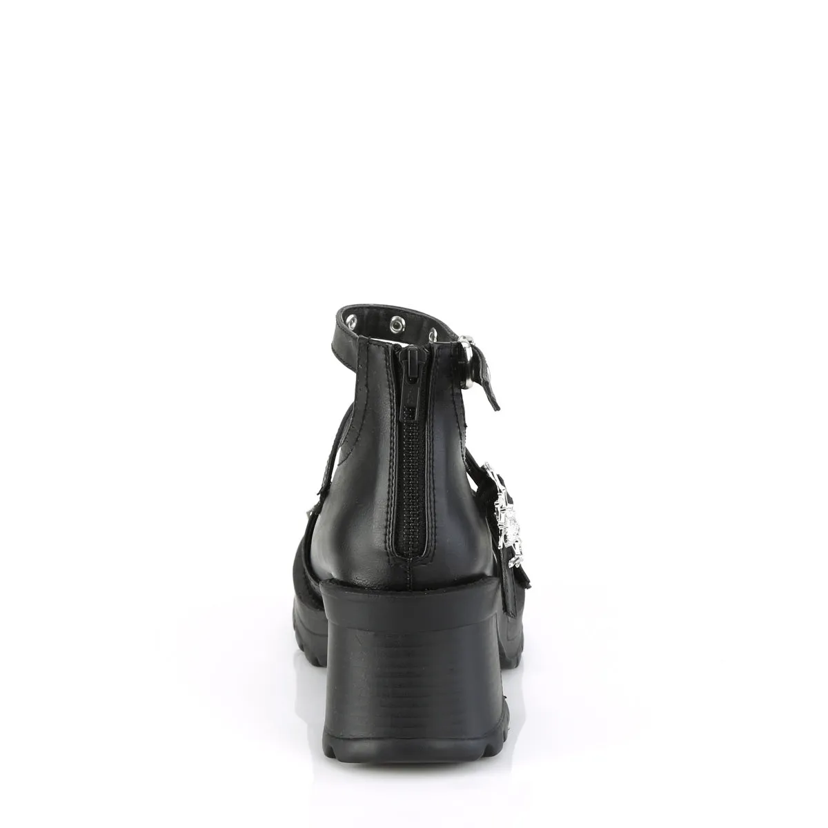 BRATTY-30  Black Vegan Leather