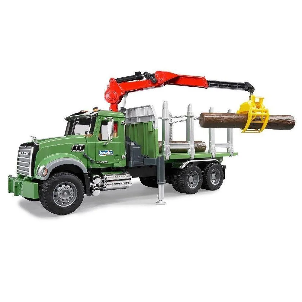 Bruder MACK Granite Timber Truck with 3 Trunks