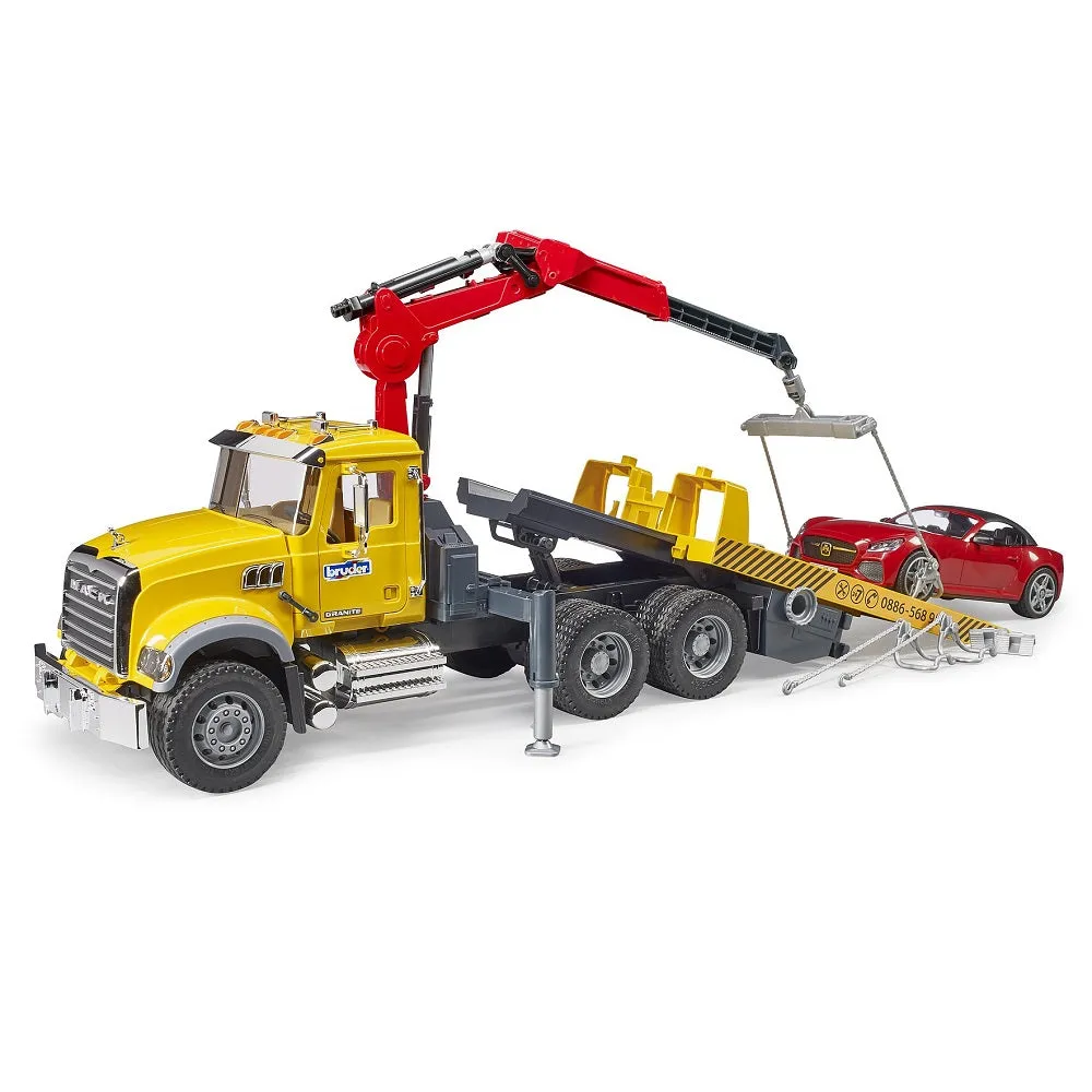 Bruder MACK Granite Tow Truck with Roadster