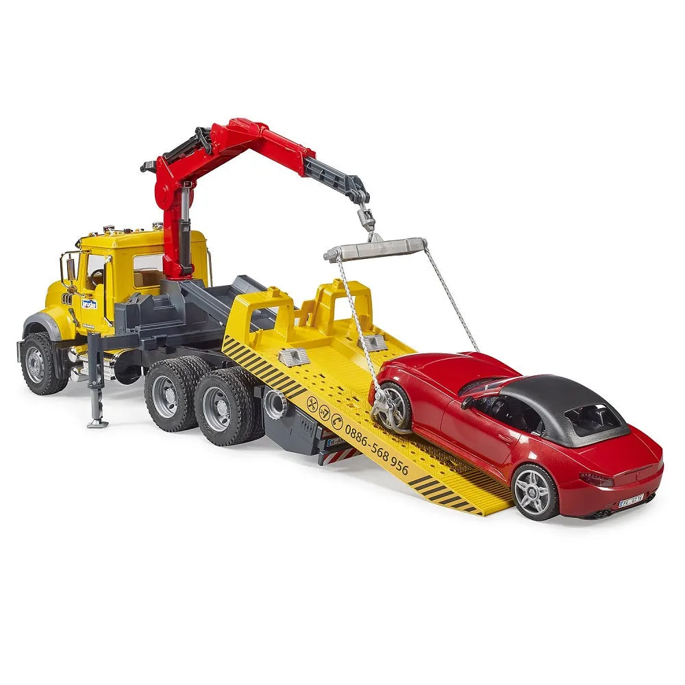 Bruder MACK Granite Tow Truck with Roadster