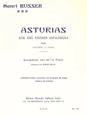 BUSSER - ASTURIAS OP 84 FOR ALTO SAX/PIANO
