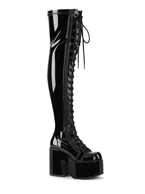 Camel Thigh High Boot