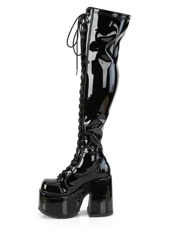 Camel Thigh High Boot