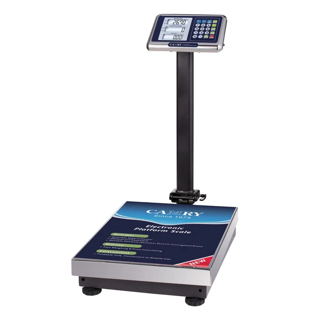 Camry Price Computing Stainless Steel Platform Digital Electronic Scale - 150Kg & 300Kg