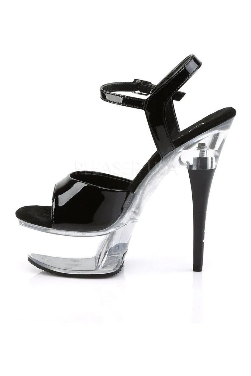 CAPTIVA-609 Platform Slide  | Black Patent