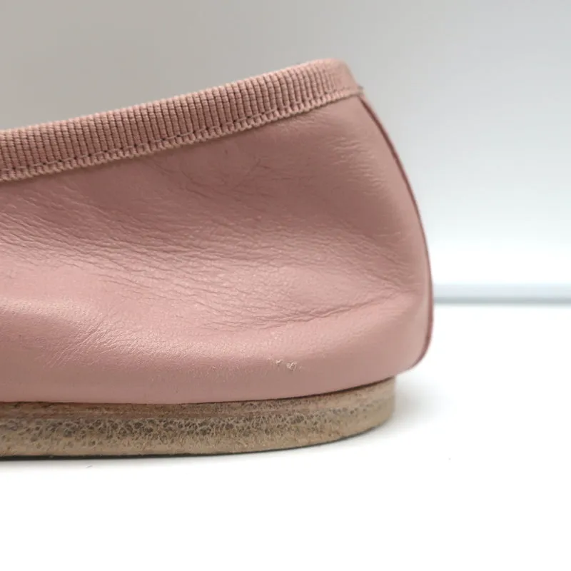 Celine Les Ballerines Ballet Flats with Laces Vintage Pink Leather Size 38.5
