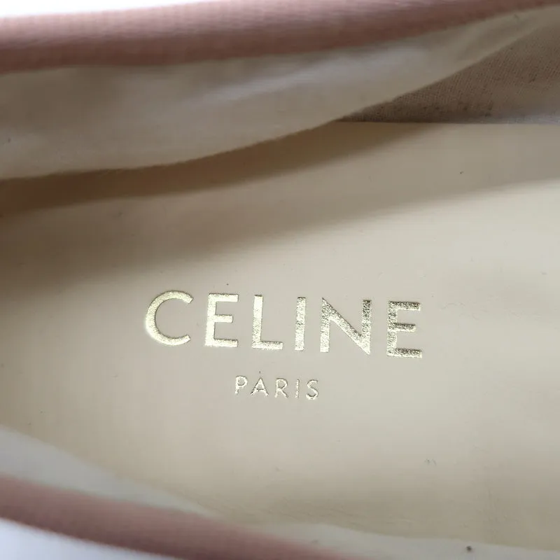 Celine Les Ballerines Ballet Flats with Laces Vintage Pink Leather Size 38.5