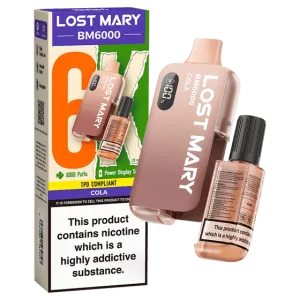 CHERRY COLA - LOST MARY BM6000 DISPOSABLE VAPE - 20MG(2%)