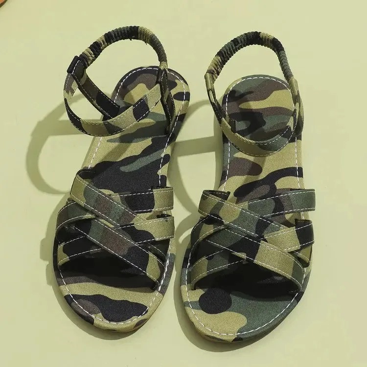 Chic Spring Essential - Women's Lightweight Flat Sandals with Easy-Fit Elastic Band, Perfect for All-Day Comfort and Style