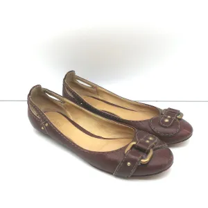 Chloe Paddington Ballet Flats Dark Brown Leather Size 36