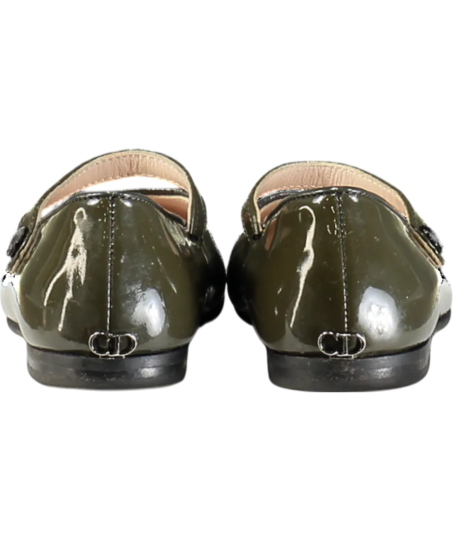 Christian Dior Green Mary Jane Ballet Flat UK 8 EU 25 👼