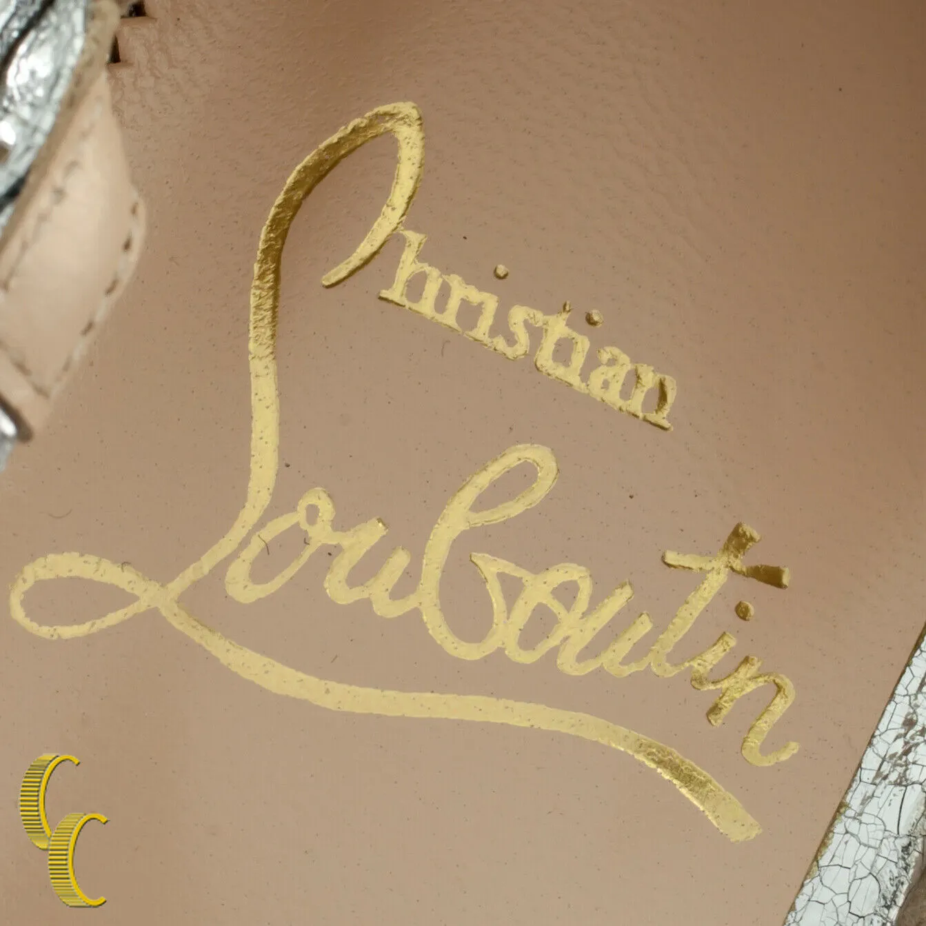 Christian Louboutin Cool Closed Kid Robot Silver Sandals Size 37 w/ Box
