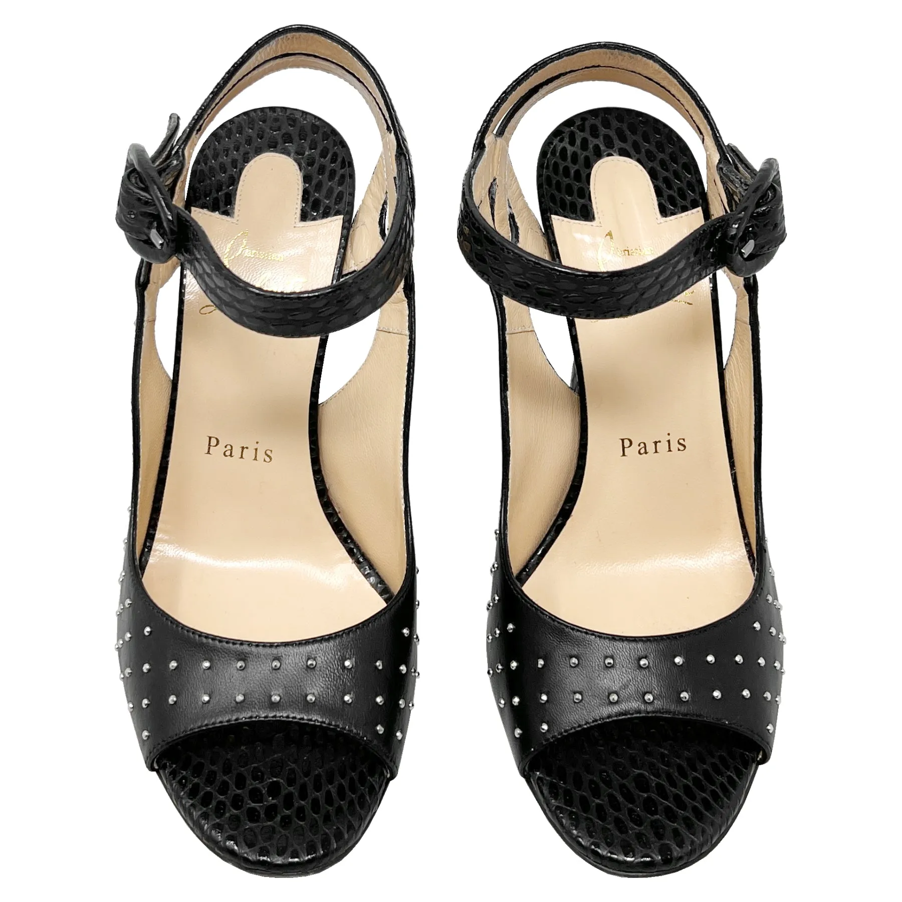 Christian Louboutin Loopinga Studded Sandals Size EU 36.5