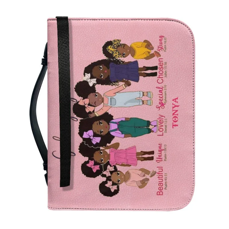 Christianartbag Bible Cover for Children, GOD Says I Am Bible Cover for Children, African Girls Ballet Dance Bible Cover, Personalized Bible Cover, Bible Cover For Kids, Christian Gifts for Kids, CABCK04191023