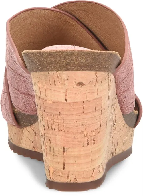 Ciera wedge slides in desert rose