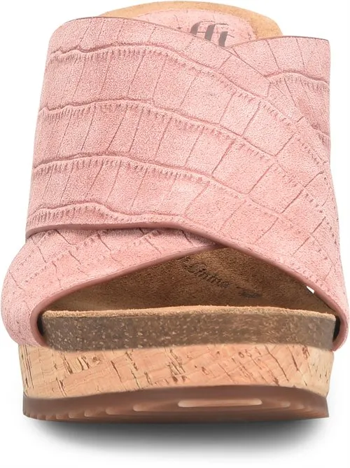 Ciera wedge slides in desert rose