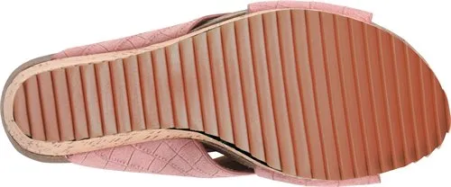 Ciera wedge slides in desert rose