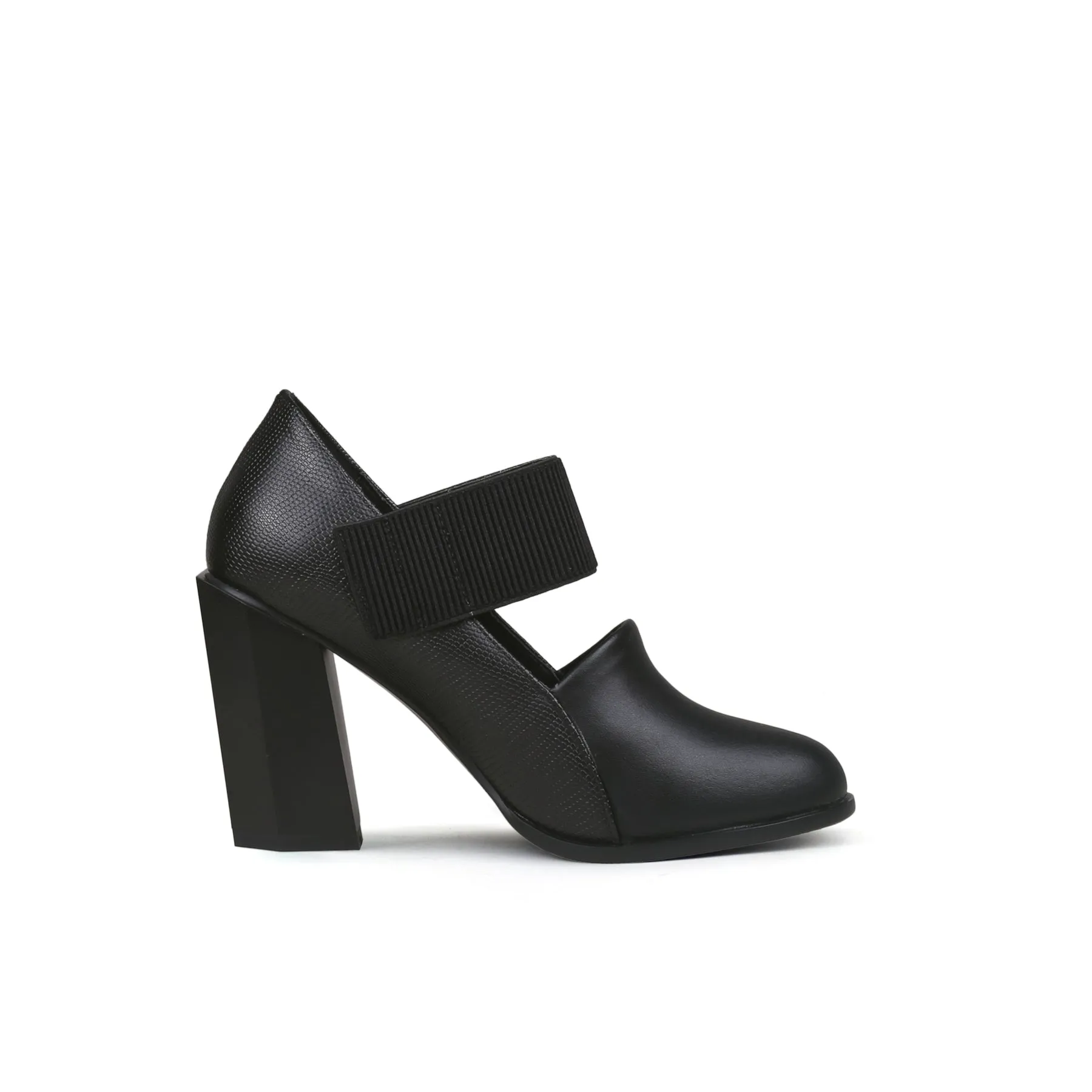 Clarke Cross Strap Leather Mary Jane - Black