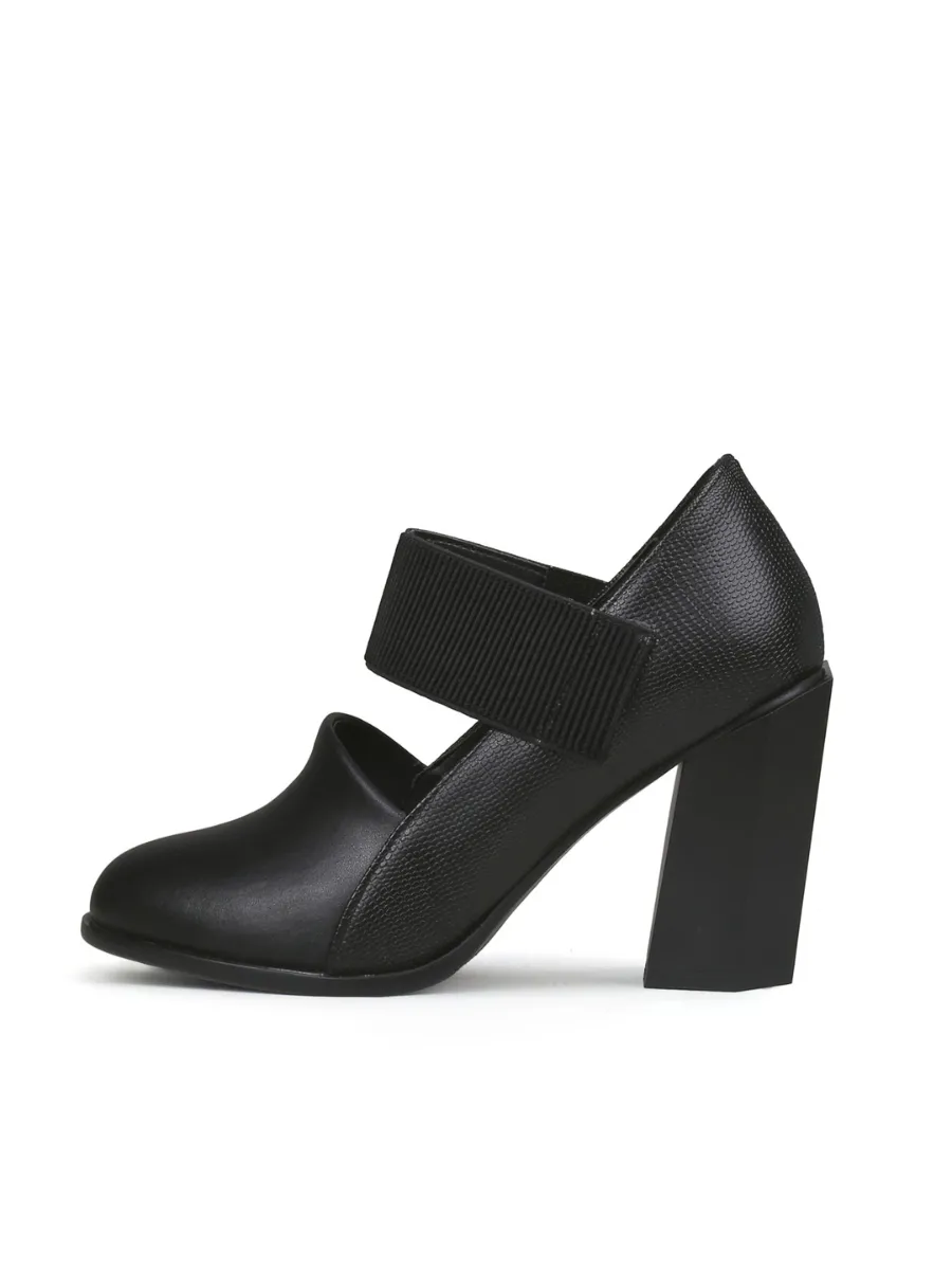 Clarke Cross Strap Leather Mary Jane - Black