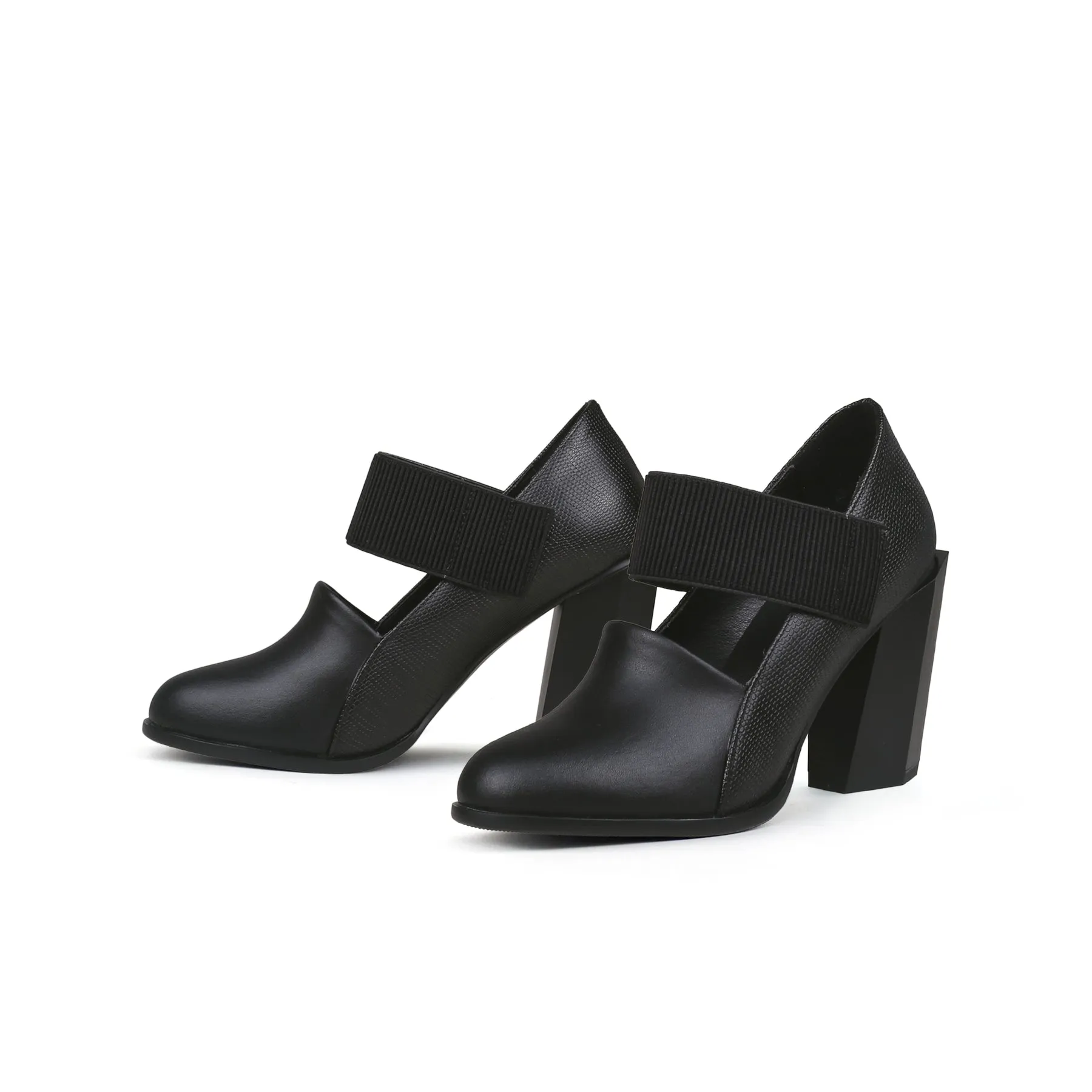 Clarke Cross Strap Leather Mary Jane - Black
