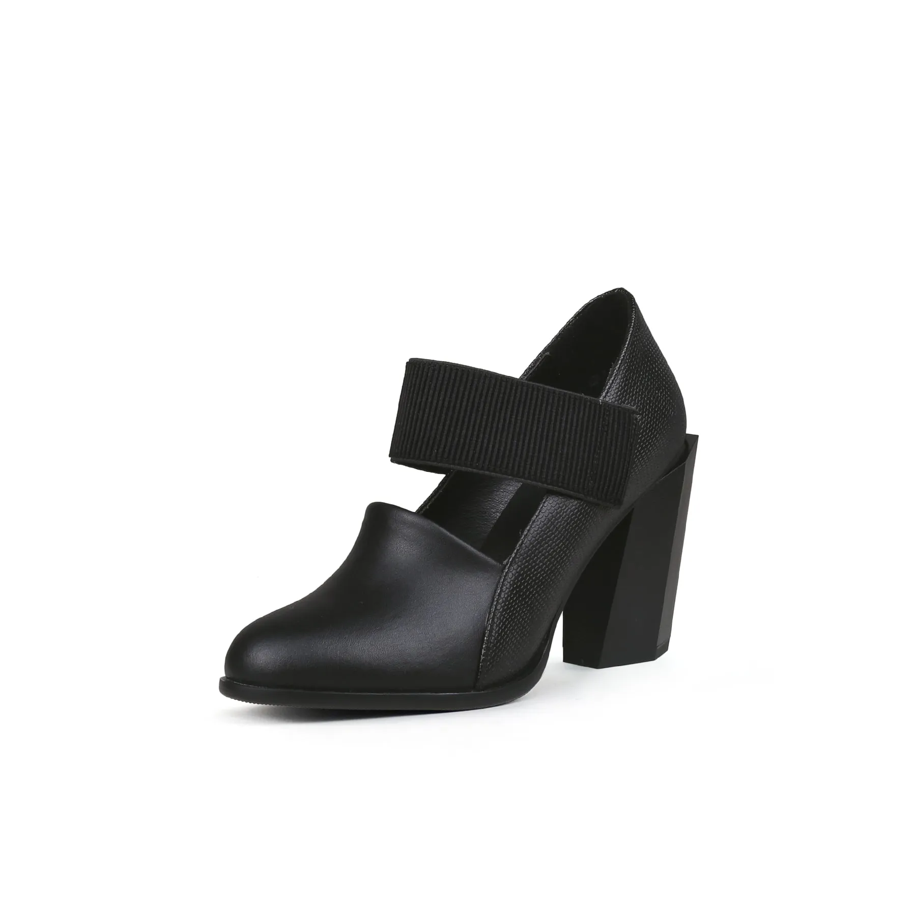 Clarke Cross Strap Leather Mary Jane - Black