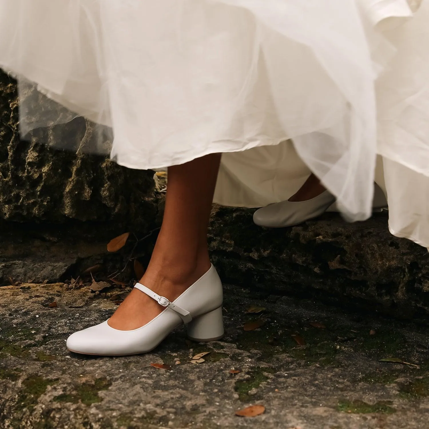 Cloud Grey Ballet Pump   Twiggy Strap
