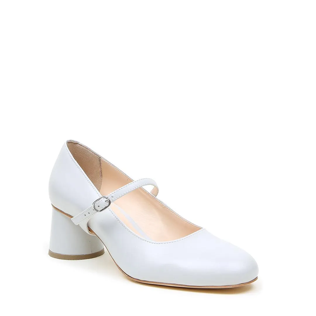 Cloud Grey Ballet Pump   Twiggy Strap