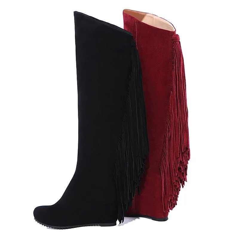 cow suede leather boots
