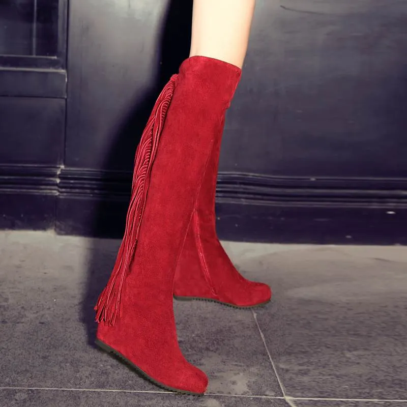 cow suede leather boots
